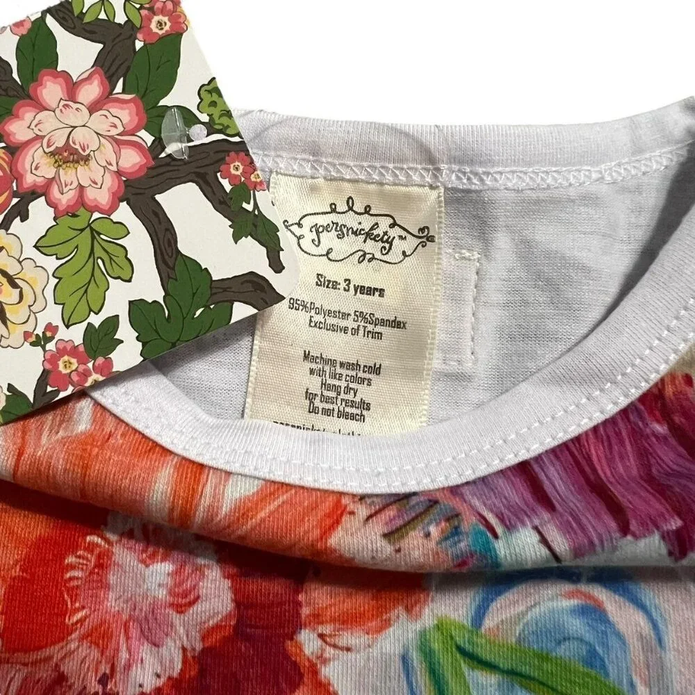 NEW Persnickety 3Y Graphic Art Bluebird Top